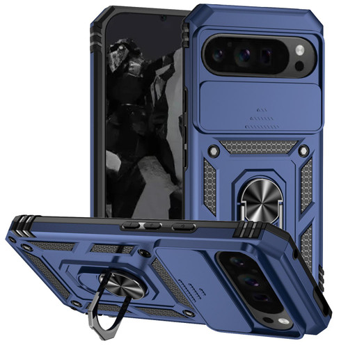 Google Pixel 10 Pro XL Sliding Camshield Holder Phone Case - Blue
