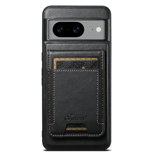 Google Pixel 10 Pro XL Suteni H17 Oil Eax Leather Detachable Wallet Phone Case - Black