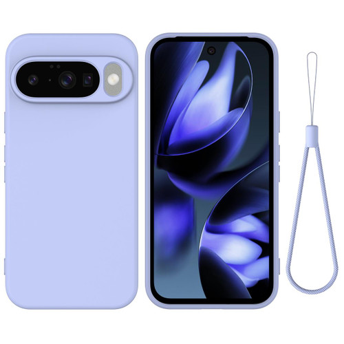 Google Pixel 10 Pure Color Liquid Silicone Shockproof Phone Case - Purple