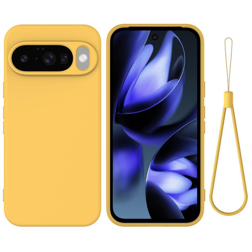Google Pixel 10 Pure Color Liquid Silicone Shockproof Phone Case - Yellow