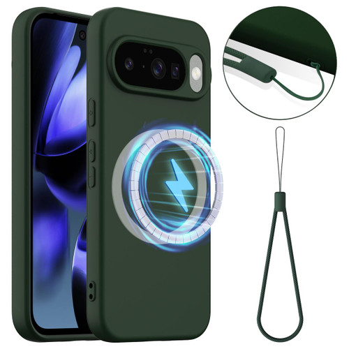 Google Pixel 10 Shockproof Silicone Magsafe Phone Case - Dark Green