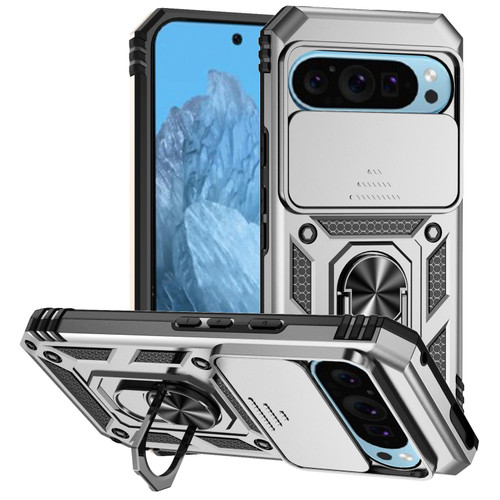 Google Pixel 10 Sliding Camshield Holder Phone Case - Silver