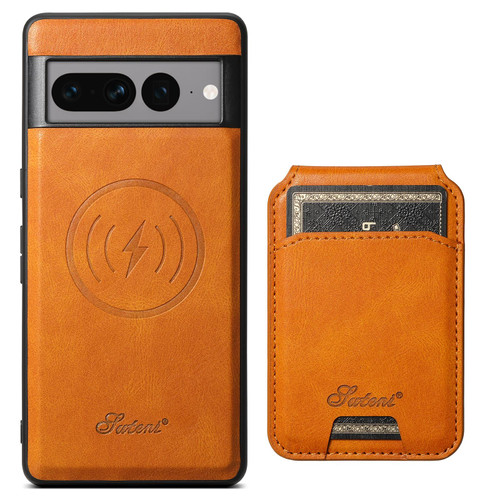 Google Pixel 10 Suteni H15 Oil Eax Leather Detachable Wallet Back Phone Case - Khaki
