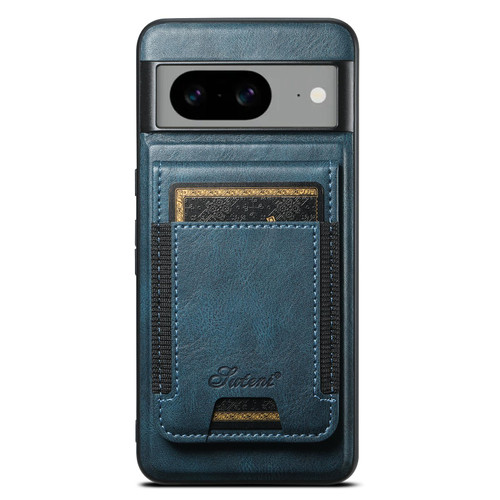 Google Pixel 10 Suteni H17 Oil Eax Leather Detachable Wallet Phone Case - Blue