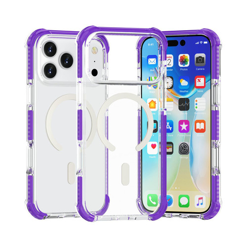 iPhone 17 Pro Max Acrylic Magsafe Magnetic Shockproof Phone Case - Purple