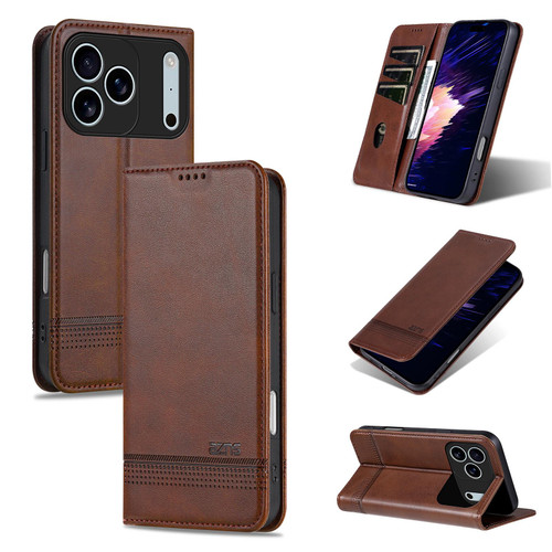 iPhone 17 Pro Max AZNS Magnetic Calf Texture Flip Leather Phone