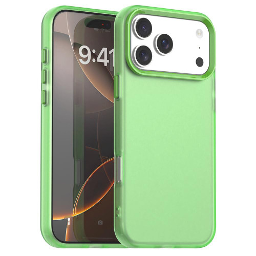 iPhone 17 Pro Max Candy PC Hybrid TPU Shockproof Phone Case - Green iPhone 17 Pro Max Candy PC Hybrid TPU Shockproof Phone Case - Green