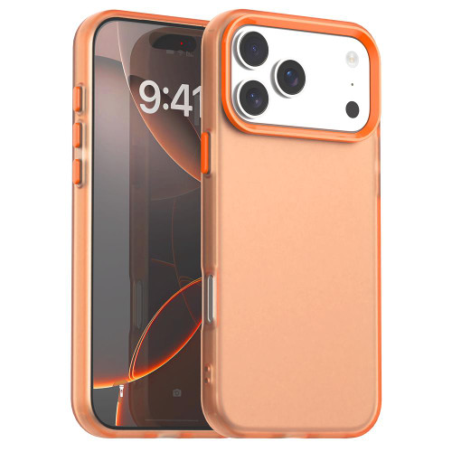 iPhone 17 Pro Max Candy PC Hybrid TPU Shockproof Phone Case - Orange iPhone 17 Pro Max Candy PC Hybrid TPU Shockproof Phone Case - Orange
