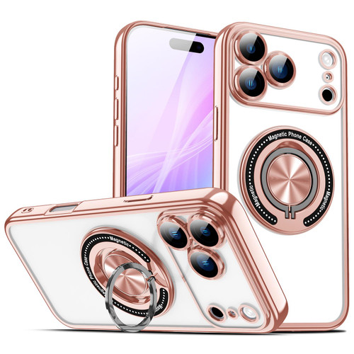 iPhone 17 Pro Max Colorful 360 Invisible Ring MagSafe Phone Case