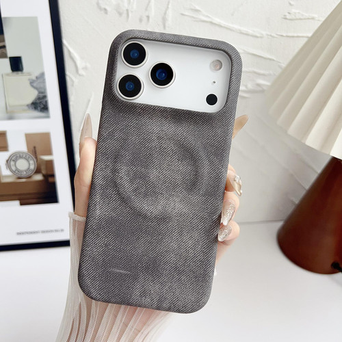 iPhone 17 Pro Max Denim MagSafe Magnetic PC + PU Phone Case - Dark