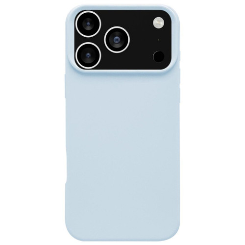 iPhone 17 Pro Max Dopamine Simple Imitation Liquid Silicone Phone Case - Cream Blue