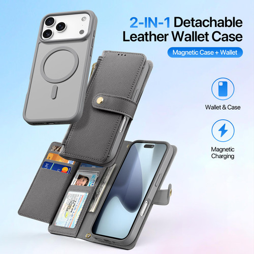 iPhone 17 Pro Max DUX DUCIS Lawa Series 2 in 1 Wallet Zipper