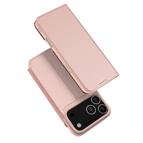 iPhone 17 Pro Max DUX DUCIS Skin Pro Series Flip Leather Phone Case - Rose Gold