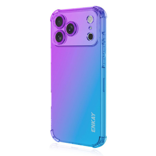 iPhone 17 Pro Max ENKAY Hat-Prince Gradient Airbag TPU Phone Case - Purple Blue