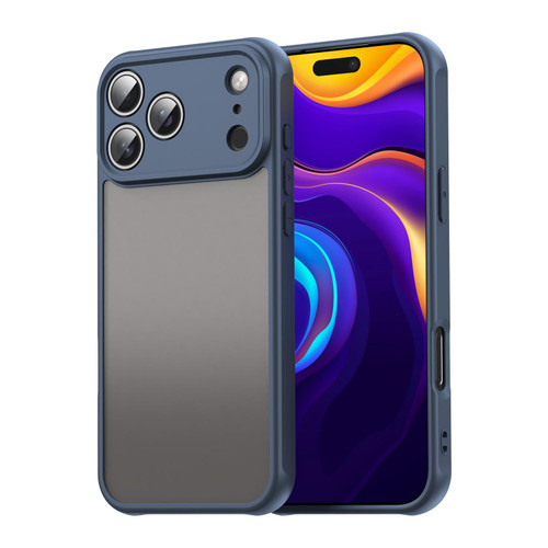 iPhone 17 Pro Max Fan Dun Series TPU Hybrid PC Frosted Phone Case - Blue