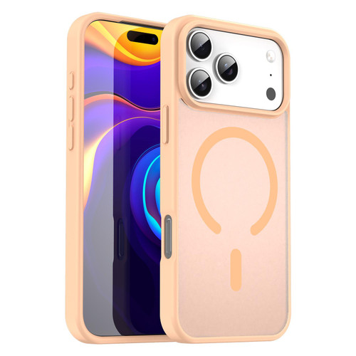 iPhone 17 Pro Max Fanying Series PC Hybrid TPU Translucent Frosted MagSafe Phone Case - Rouge Powder