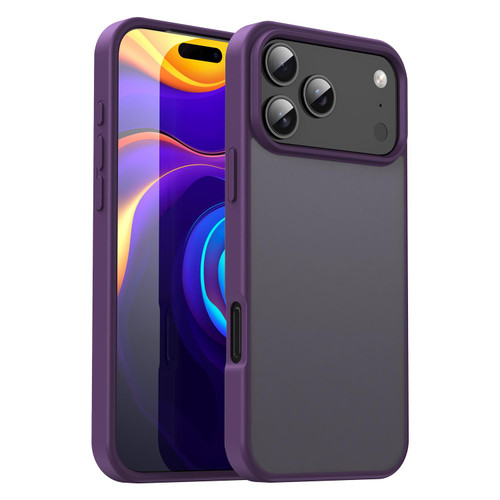 iPhone 17 Pro Max Fanying Series PC Hybrid TPU Translucent Frosted Phone Case - Crystal Purple