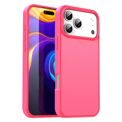 iPhone 17 Pro Max Fanying Series PC Hybrid TPU Translucent Frosted Phone Case - Rose Red