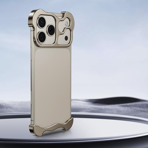 iPhone 17 Pro Max Frameless Metal Corner Pad Phone Case with Lens