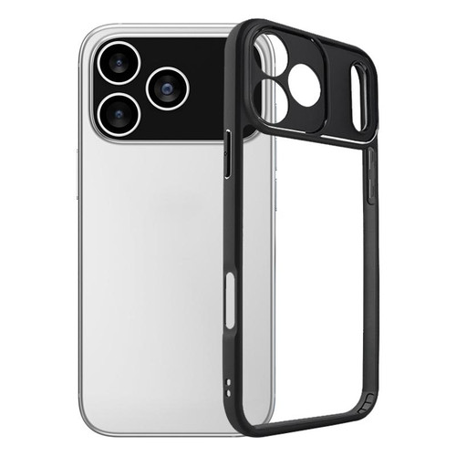 iPhone 17 Pro Max Frosted TPU + Transparent PC Phone Case - Black