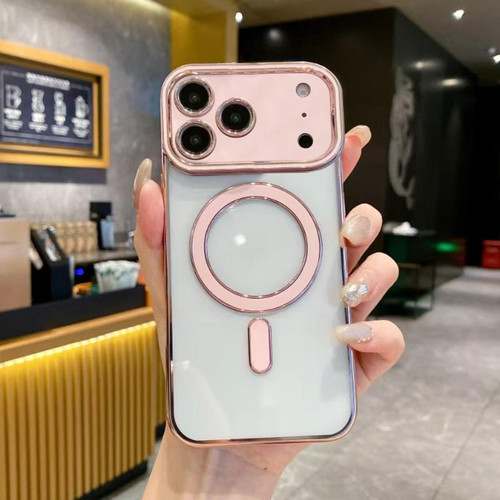 iPhone 17 Pro Max Imitation Original Magsafe TPU Phone Case - Pink