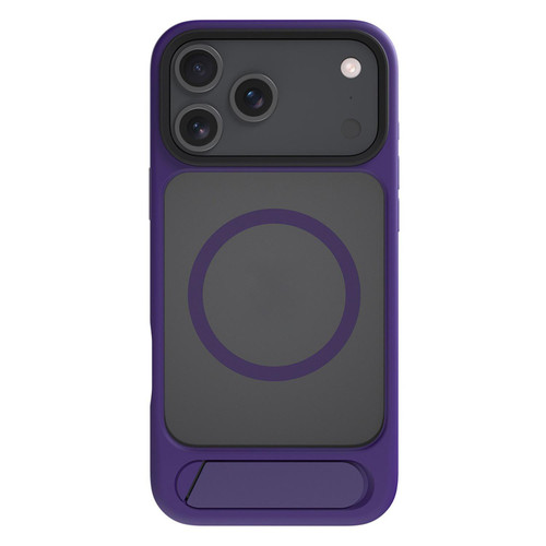 iPhone 17 Pro Max Kalebol MagSafe Invisible Tilt Holder PC Hybrid TPU Case - Purple iPhone 17 Pro Max Kalebol MagSafe Invisible Tilt Holder PC Hybrid TPU Case - Purple