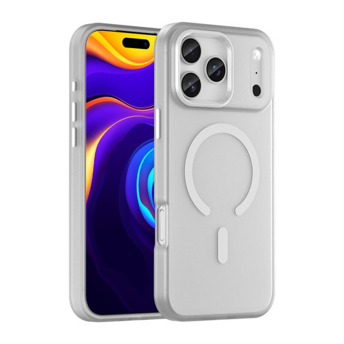iPhone 17 Pro Max MagSafe Frosted Translucent TPU + PC Full Coverage Phone Case - White