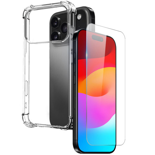 iPhone 17 Pro Max NORTHJO 2 in 1 TPU Airbag Shockproof Phone Case with Screen Film - Clear