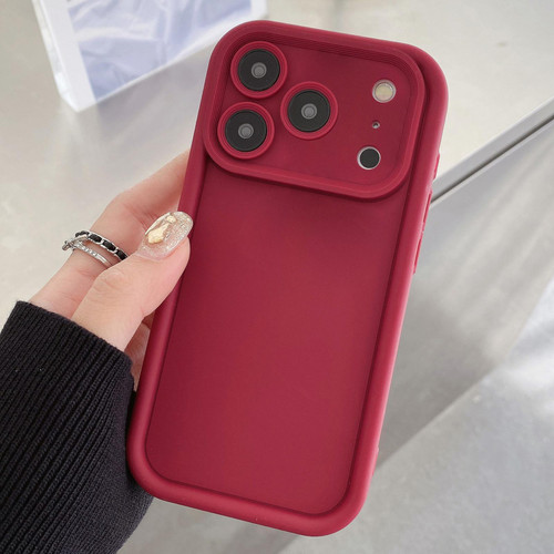 iPhone 17 Pro Max Shockproof Frame Frosted Precise Hole TPU Phone Case - Wine Red iPhone 17 Pro Max Shockproof Frame Frosted Precise Hole TPU Phone Case - Wine Red