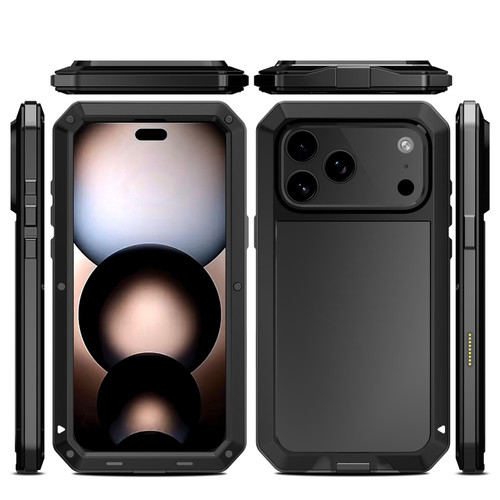 iPhone 17 Pro Max Shockproof IP54 Life Waterproof Phone Case - Black