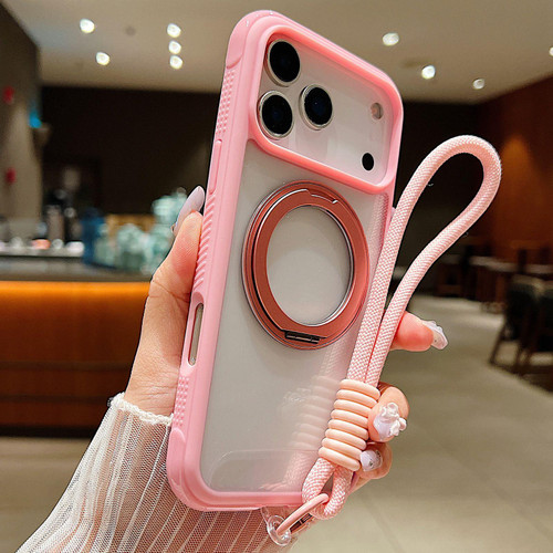 iPhone 17 Pro Solid Color Edge Transparency Rotation Holder