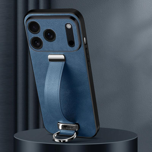 iPhone 17 Pro Max SULADA Tide Cool Series PC Hybrid Leather Texture Skin Feel Phone Case - Blue iPhone 17 Pro Max SULADA Tide Cool Series PC Hybrid Leather Texture Skin Feel Phone Case - Blue