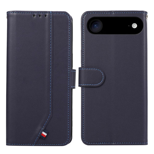 iPhone Air ABEEL Delicate Texture Splicing RFID Leather Phone Case - Blue