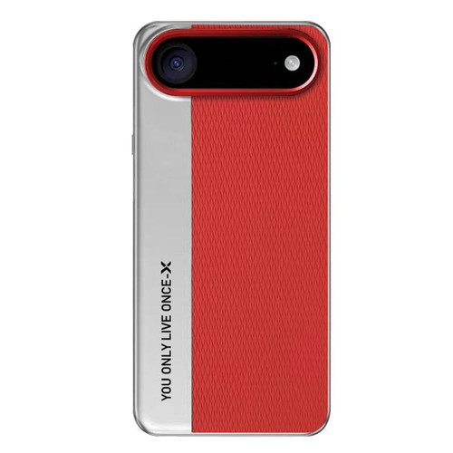 iPhone Air Camera Design Diamond Texture Leather PC Phone Case - Red iPhone Air Camera Design Diamond Texture Leather PC Phone Case - Red