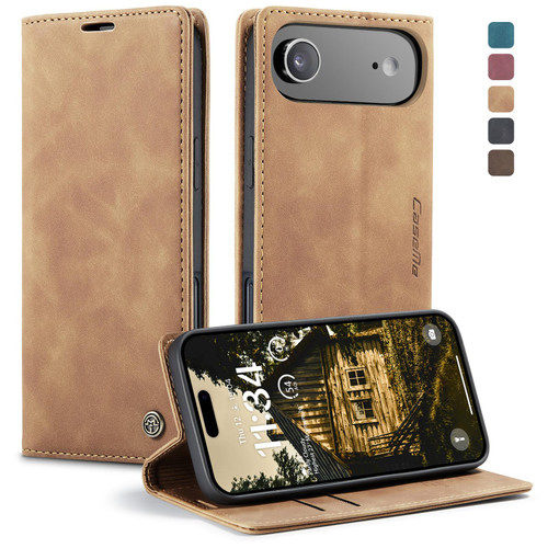 iPhone Air CaseMe 013 Multifunctional Horizontal Flip Leather Phone Case - Brown
