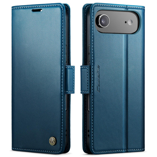 iPhone Air CaseMe 023 Butterfly Buckle Litchi Texture RFID Anti-theft Leather Phone Case - Blue