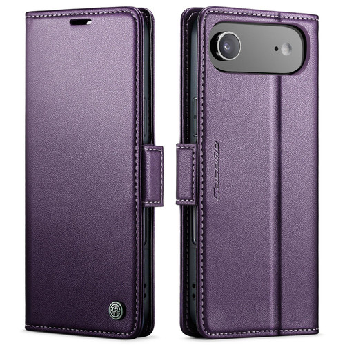 iPhone Air CaseMe 023 Butterfly Buckle Litchi Texture RFID Anti-theft Leather Phone Case - Purple