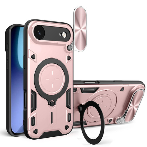 iPhone Air CD Texture Sliding Camshield Magnetic Holder Phone Case - Pink