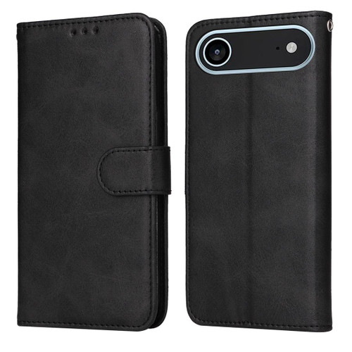 iPhone Air Classic Calf Texture Flip Leather Phone Case - Black