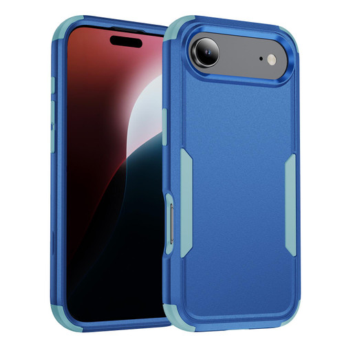 iPhone Air Commuter Shockproof TPU + PC Phone Case - Royal Blue+Grey Green