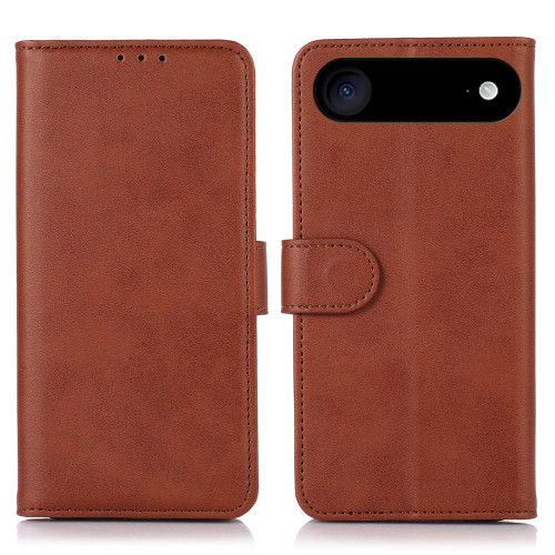 iPhone Air Cow Texture Leather Phone Case - Brown