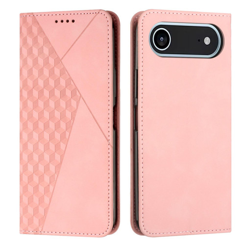 iPhone Air Diamond Splicing Skin Feel Magnetic Leather Phone Case - Rose Gold