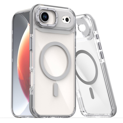 iPhone Air Dual-Color Clear Acrylic Hybrid TPU MagSafe Phone Case - Grey