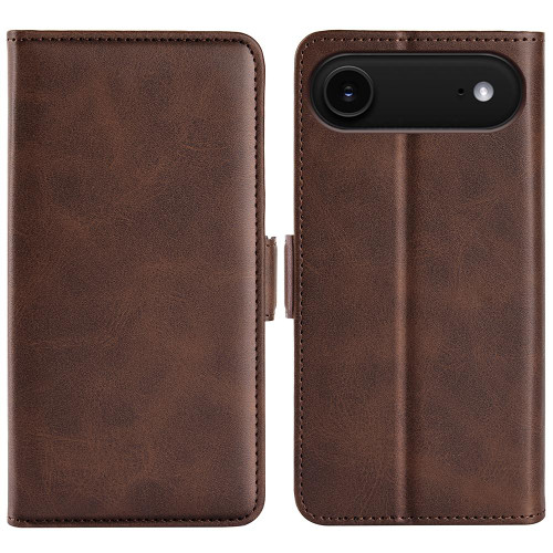 iPhone Air Dual-side Magnetic Buckle Horizontal Flip Leather Phone Case - Brown