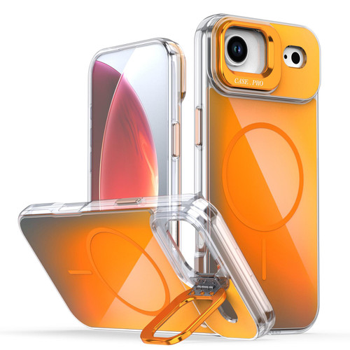 iPhone Air Gradient Discolor Lens Kickstand Magsafe Phone Case - Orange