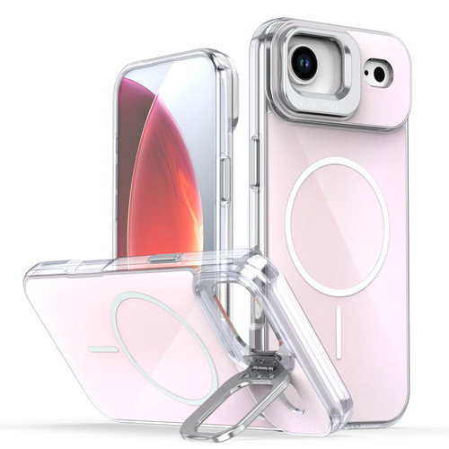iPhone Air Gradient Discolor Lens Kickstand Magsafe Phone Case - White