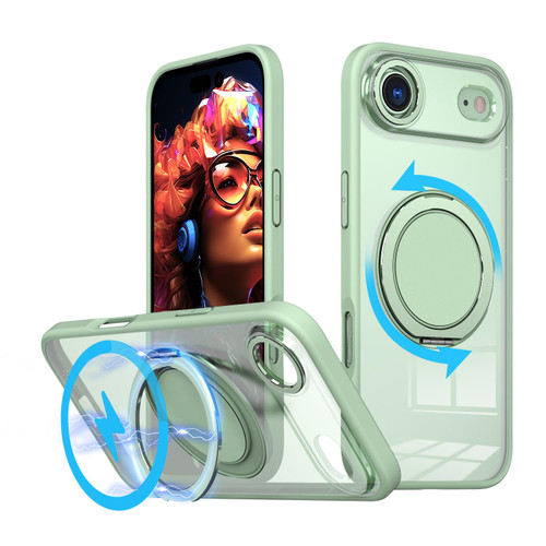 iPhone Air Kalebol 360-degree Rotating MagSafe Magnetic Holder Phone Case - Avocado Green
