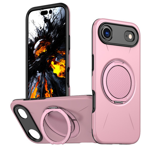 iPhone Air Kalebol Magnetic MagSafe Rotation Holder PC Phone Case - Pink