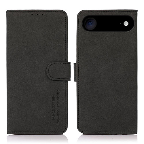 iPhone Air KHAZNEH Matte Texture Leather Phone Case - Black