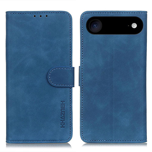 iPhone Air KHAZNEH Retro Texture Leather Phone Case - Blue